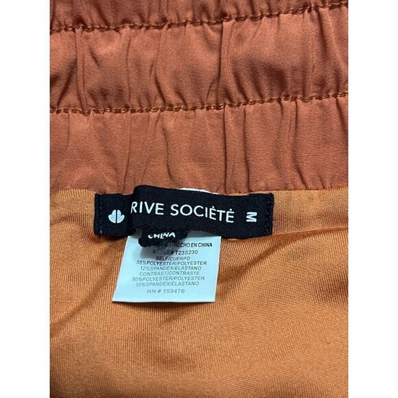 Thrive Societe High Rise Athletic Shorts Size M Burnt Orange Zip Pockets Running - Picture 2 of 16